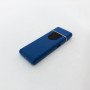 Електрозапальничка USB ZGP ABS, сенсорна електрична запальничка спіральна. Колір: синій