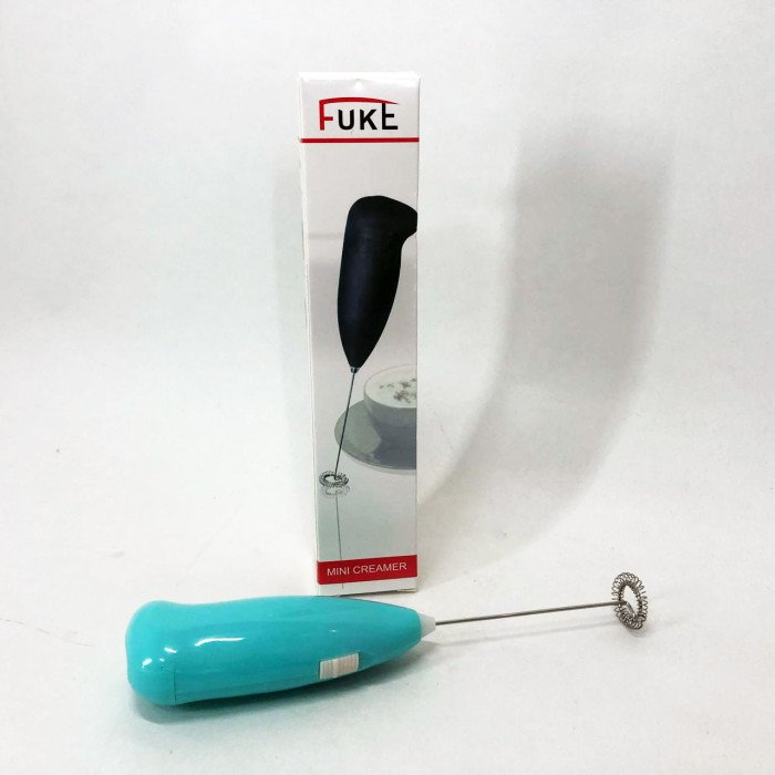 Міксер для вершків-капучинатор FUKE Mini Creamer для збивання молока, вершків. Колір блакитний