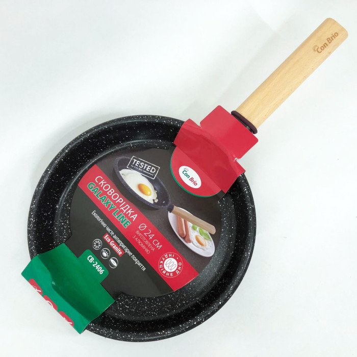 Сковорода Con Brio CB-2406 Galaxy Line 24 см, сковорода з індукційним дном, сковорода для смаження