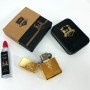 Запальничка бензинова Zorro HL-366, запальничка на день народження, вітрозахисна запальничка. Колір: золотий