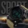 Годинник наручний чоловічий SKMEI 1384KH KHAKI, годинник наручний електронний тактичний. Колір: хакі