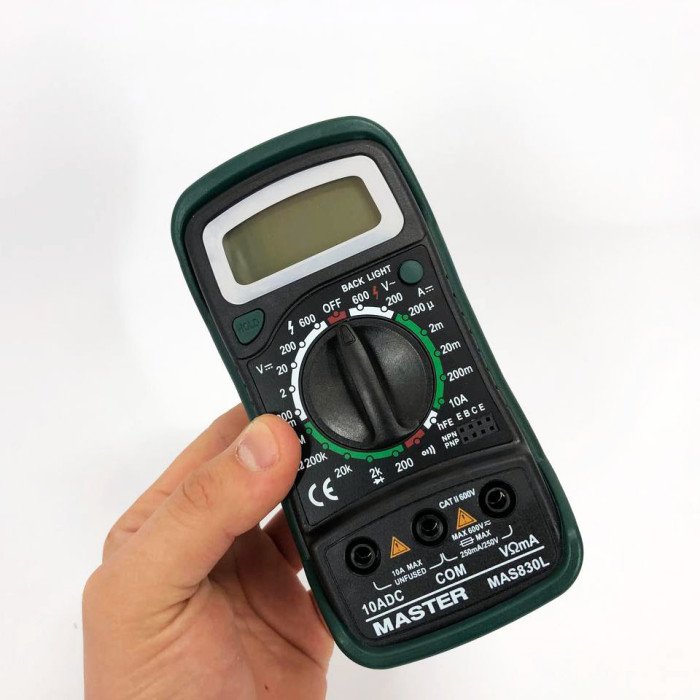Мультиметр універсальний цифровий тестер Mastech MAS830L, професійний тестер, для дому
