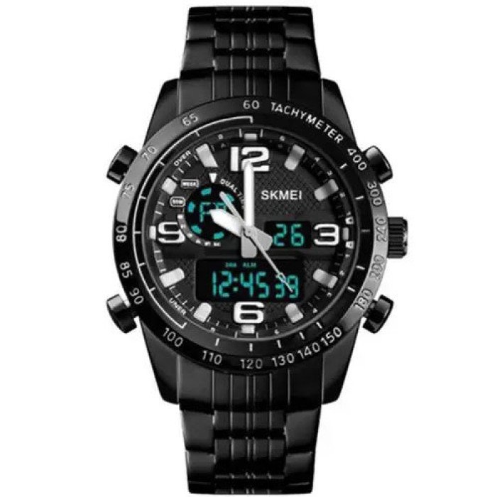 Годинник наручний чоловічий SKMEI 1453BK BLACK, армійський годинник протиударний. Колір: чорний