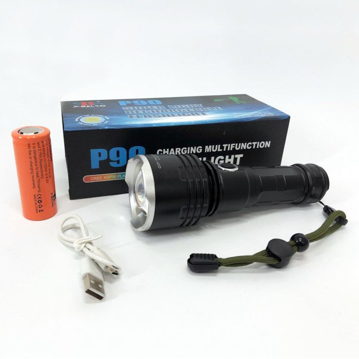 Ліхтар поліцейський X-Balog BL-531-P90 1х26650 8800mah USB/microUSB/ 3хААА R3 функція Power Bank