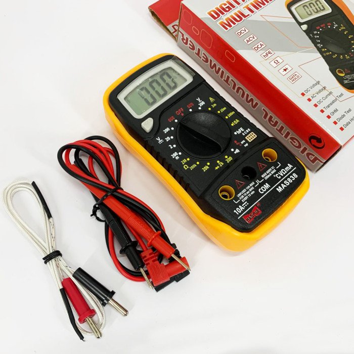 Мультиметр HAOYUE MAS838 з функцією вимірювання температури, перевірка транзисторів, звукове продзвонювання