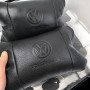 Набір шкіряних подушок 2шт - Volkswagen на підголовник у машину, Автомобільна подушка