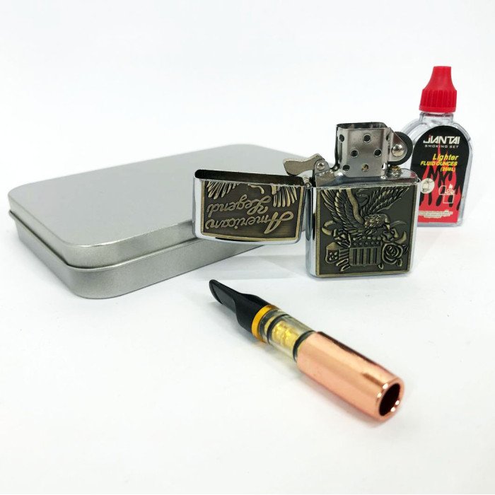 Запальничка бензинова в подарунковій коробці N7, оригінальна бензинова запальничка, запальничка в подарунок