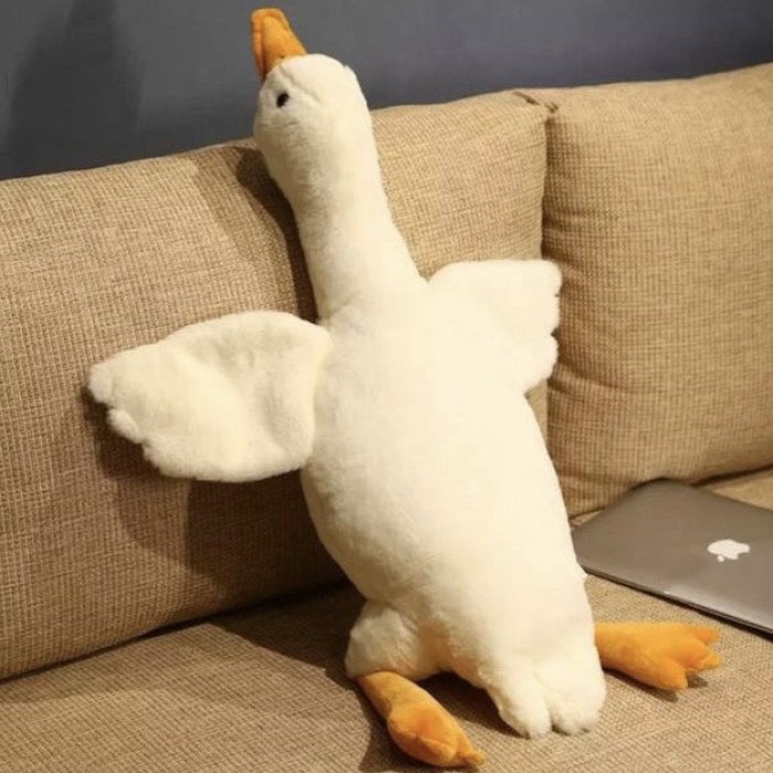 Велика м'яка плюшева іграшка Гусь 130 см, іграшка подушка Гусь-обіймусь