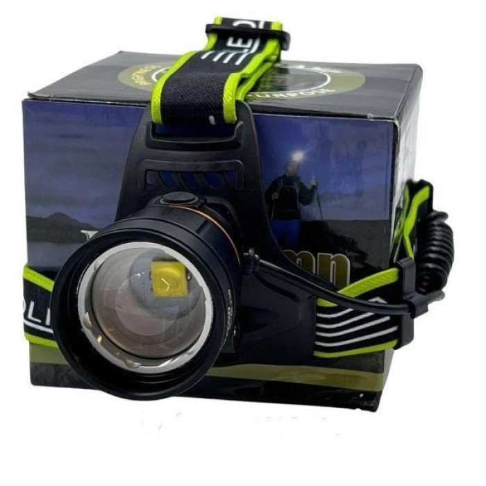 Ліхтар налобний BL-A8-P50, 2 акумулятори 18650, zoom, ЗУ microUSB, ліхтарик на голову із зарядкою
