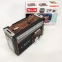 Радіоприймач портативне радіо Golon RX-381 акумуляторний ретро стовпчик usb sd mp3 fm. Колір: коричневий