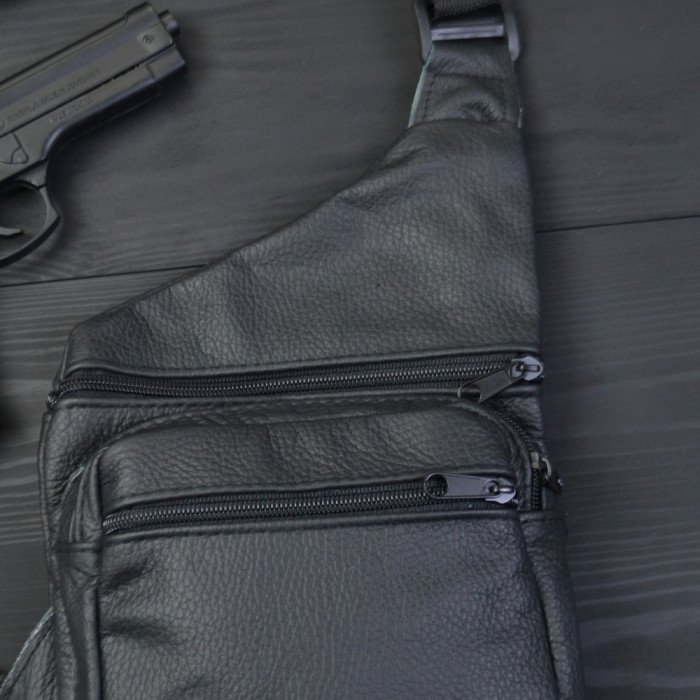 Подарунковий набір 2В1! Сумка шкіряна + професійний ліхтар: POLICE BL-X71-P50