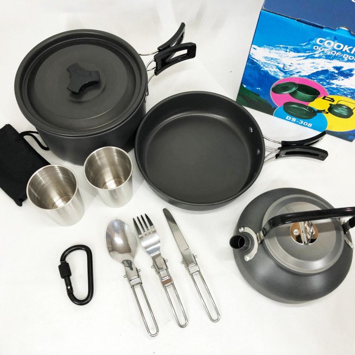 Набір посуду, Посуд кемпінг, Набір посуду для походу, Туристичний посуд для пальників