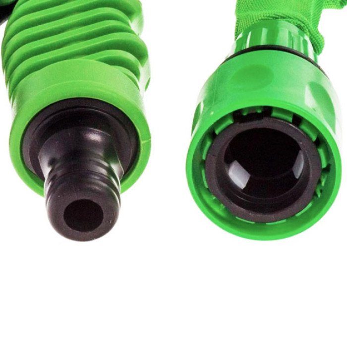 Шланг садовий Magic House 15.0м з розпилювачем (6 режимів). Колір: зелений