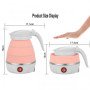 Електрочайник складаний Travel Folding 600ml. Колір: рожевий