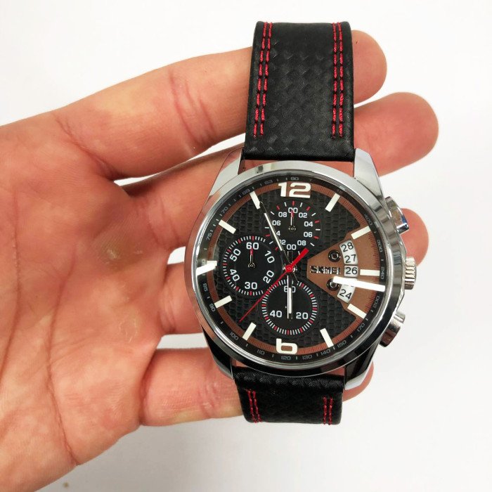 Годинник наручний чоловічий SKMEI 9106RD, оригінальний чоловічий годинник, модний чоловічий годинник круглий