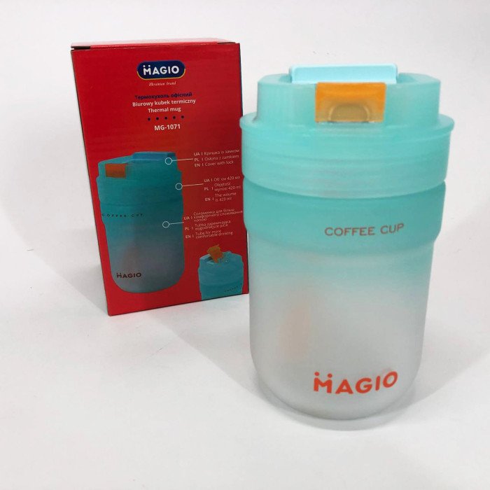 Термокухоль офісний Magio MG-1071 420 мл, Термос туристичний для напоїв, Термоси для фітнесу
