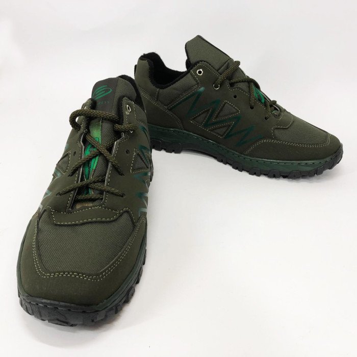 Черевики чоловічі 42 розмір, Кросівки для зимових прогулянок, Високі кросівки термо. Колір: зелений