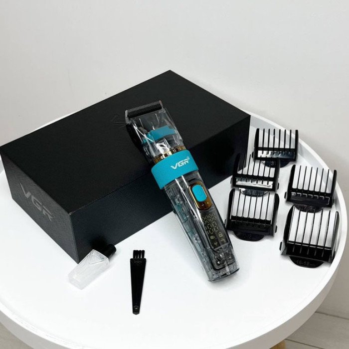 Машинка для стрижки волосся і бороди VGR V-695 з LED дисплеєм IPX7 вологозахист