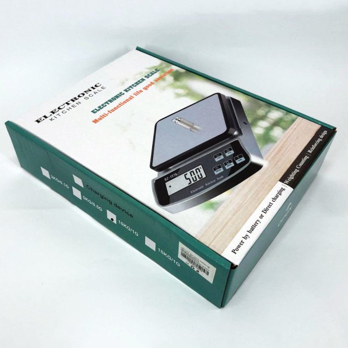 Ваги кухонні з підсвічуванням екрану QZ-157A 10кг (1г), електронні ваги для зважування продуктів