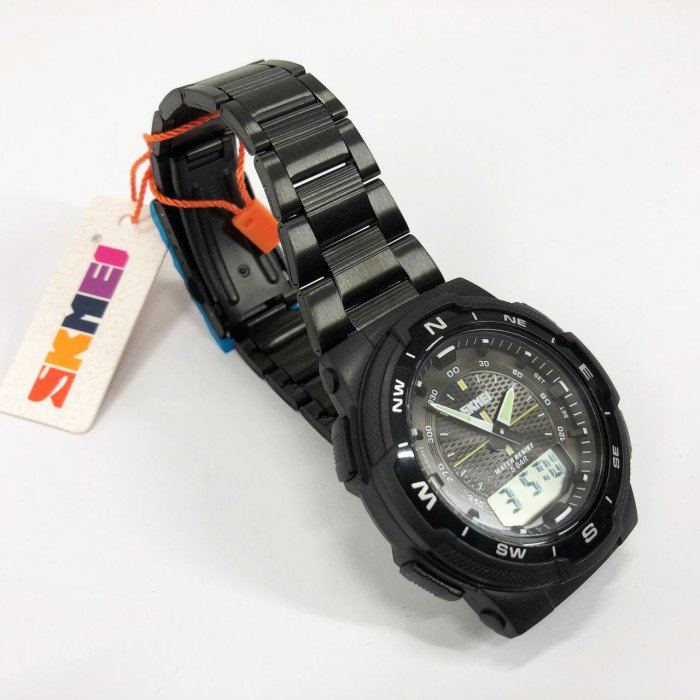 Годинник наручний чоловічий SKMEI 1370BKWT, годинник для військовослужбовців, фірмовий спортивний годинник