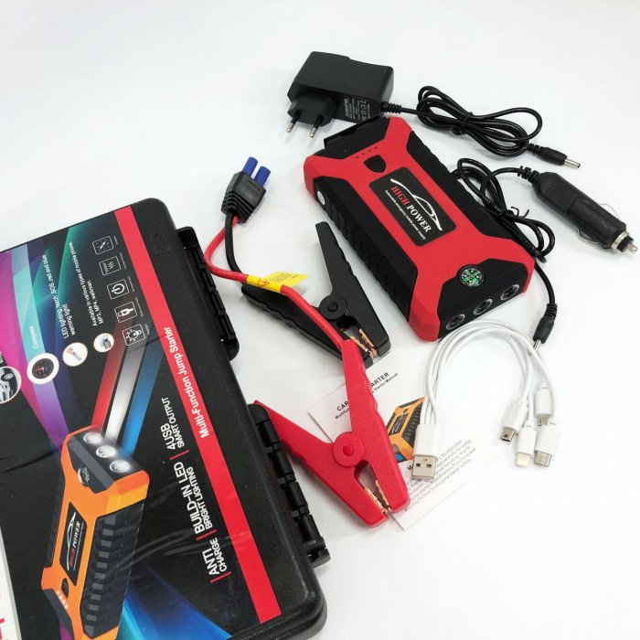 Пусковий стартер для авто High Power HB29 12В 99800мАч Пускова зарядка для авто Пусковий бустер