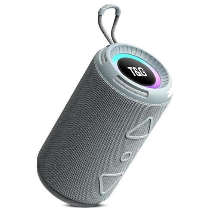 Bluetooth колонка портативна TG656 FM-радіо, Гучна блютуз колонка, Колонка для вечірки. Колір: сірий