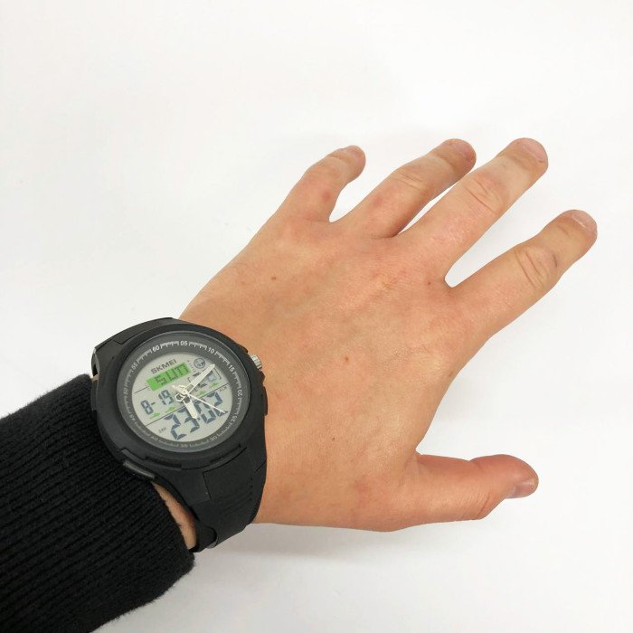 Годинник наручний чоловічий SKMEI 1844BK BLACK, годинник наручний електронний тактичний. Колір: чорний