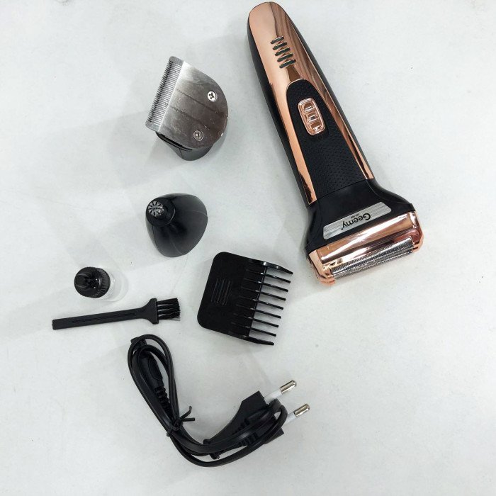 Тример універсальний GEMEI GM-598, професійна електробритва, бритва для бороди. Колір: золотий