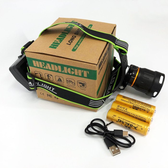 Ліхтарик налобний Bailong BL-A13-3-P360, Ліхтарик налобний потужний, Налобний прожектор