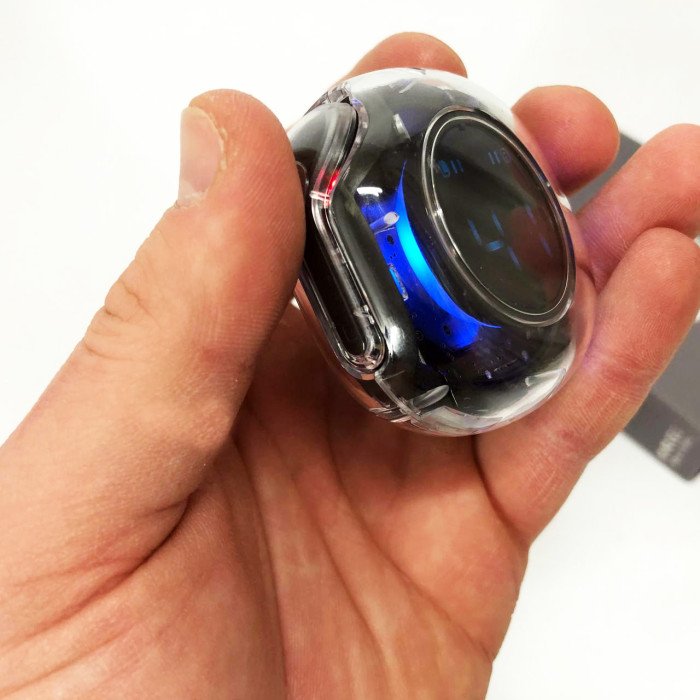 Бездротові навушники TWS T8 PRO з прозорим кейсом Вакуумний LED дисплей Bluetooth 5.3. Колір: чорний