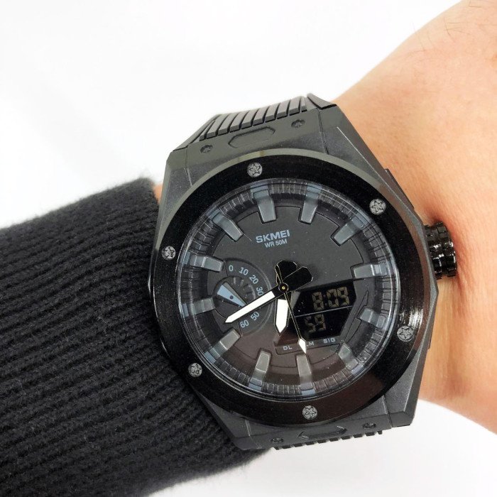 Годинник наручний чоловічий SKMEI 2103BKBK, армійський годинник протиударний, водонепроникний чоловічий годинник