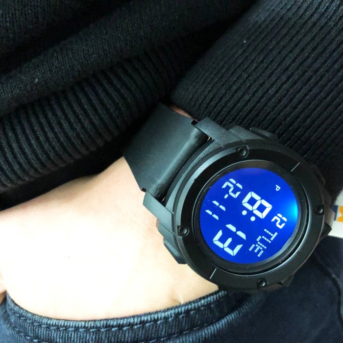 Годинник наручний чоловічий SKMEI 1853BK BLACK, армійський годинник протиударний. Колір: чорний