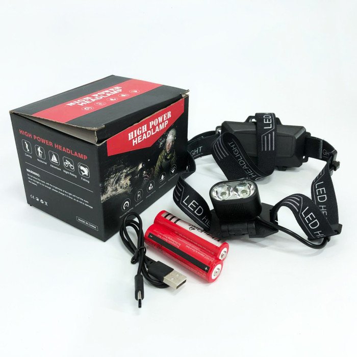 Ліхтар налобний акумуляторний Police 2128-2T6, Портативний світлодіодний налобний ліхтар