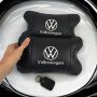 Набір подушок 2шт в авто Volkswagen з натуральної шкіри, на підголовник у машину, Автомобільна  подушка