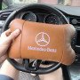 Комплект 2шт для підголівника Mercedes-Benz, виготовлених з натуральної коричневої шкіри. Комфорт в авто