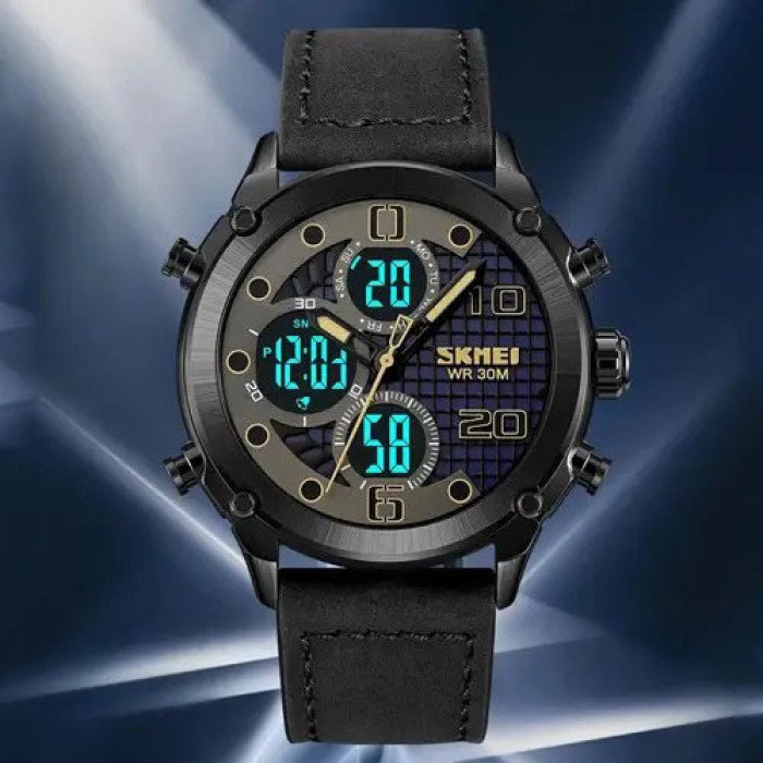 Годинник наручний чоловічий SKMEI 1975LBKBK, оригінальний чоловічий годинник, годинник кварцовий чоловічий