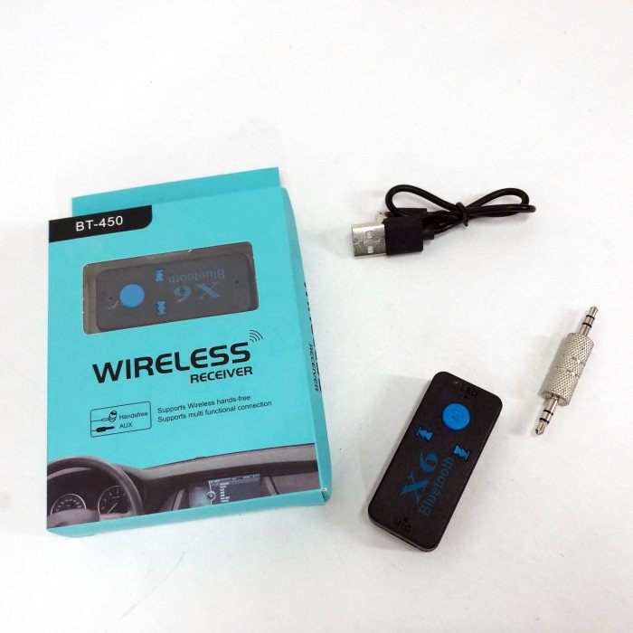 Бездротовий адаптер Bluetooth приймач аудіо ресівер BT-X6, модулятор блютуз в машину