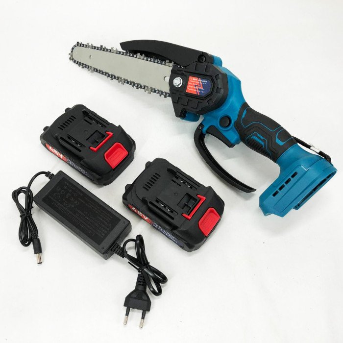 Електрична пилка для гілок Domotec 20 см 24 В, Міні-ланцюгова пилка для дачі, Садова акумуляторна пилка