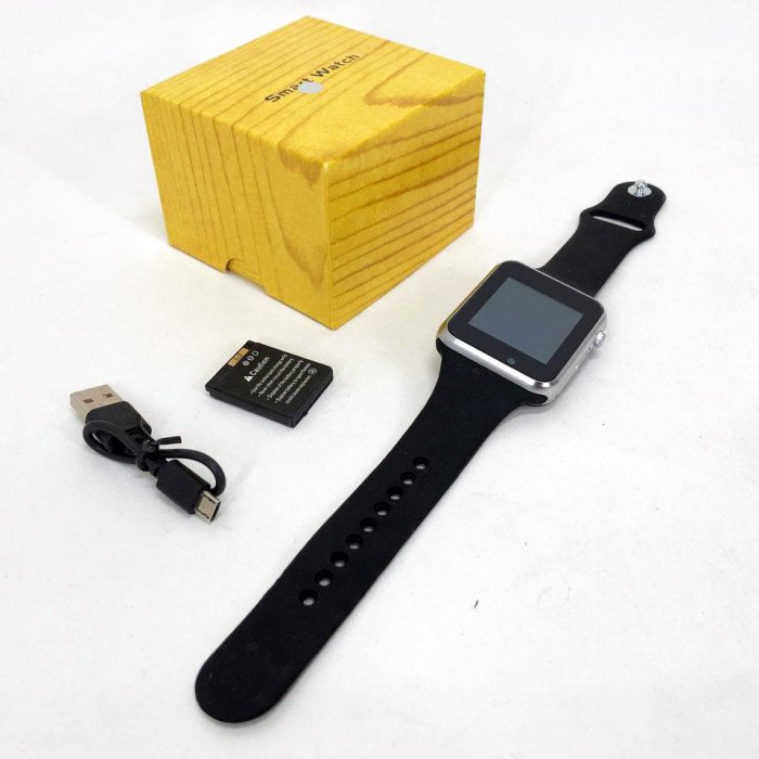 Смарт-годинник Smart Watch A1 розумний електронний зі слотом під sim-карту + карту пам'яті micro-sd. Колір: срібний