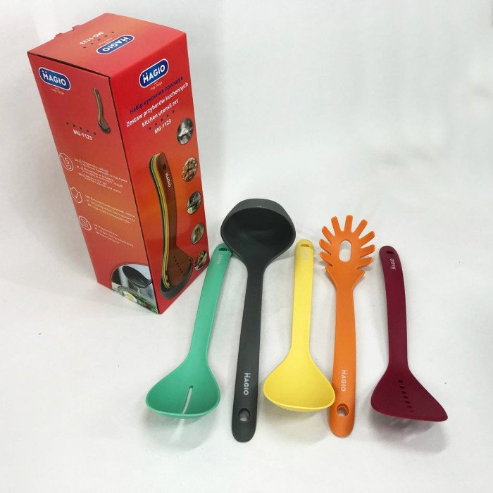 Набір кухонних речей Magio MG-1123 5 предметів, Силіконовий кухонний набір кухарів