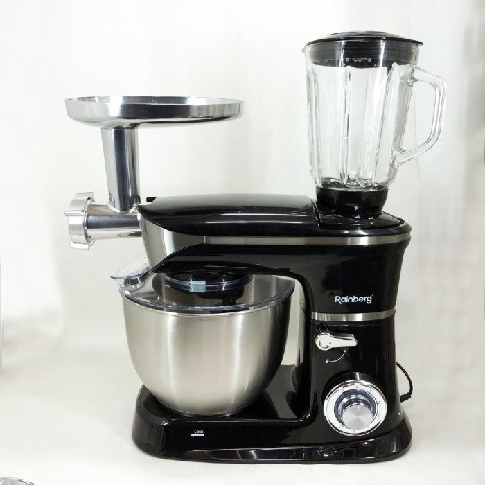 Багатофункціональний кухонний комбайн Rainberg RB-8080 Тістоміс, М'ясорубка, Блендер, Потужний блендер