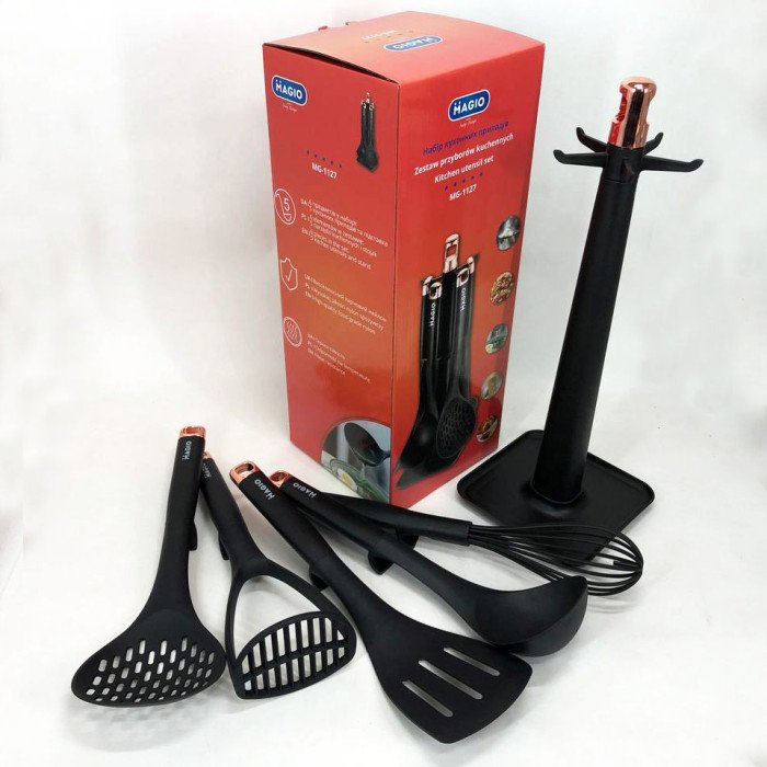 Набір кухонних приладів Magio MG-1127, силіконове кухонне приладдя, набір кухонних приладів