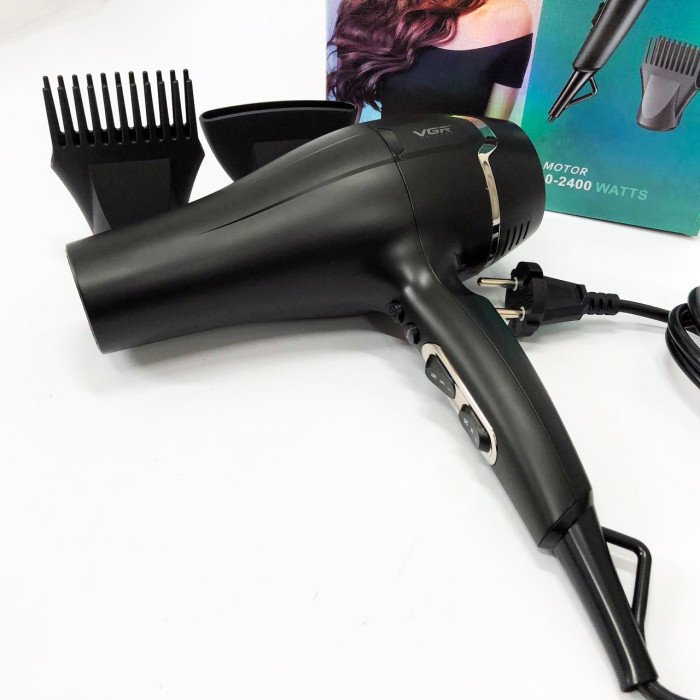 Професійний фен VGR V-450 для сушіння укладання волосся 2400 Вт режим Turbo, Повітряний стайлер для волосся