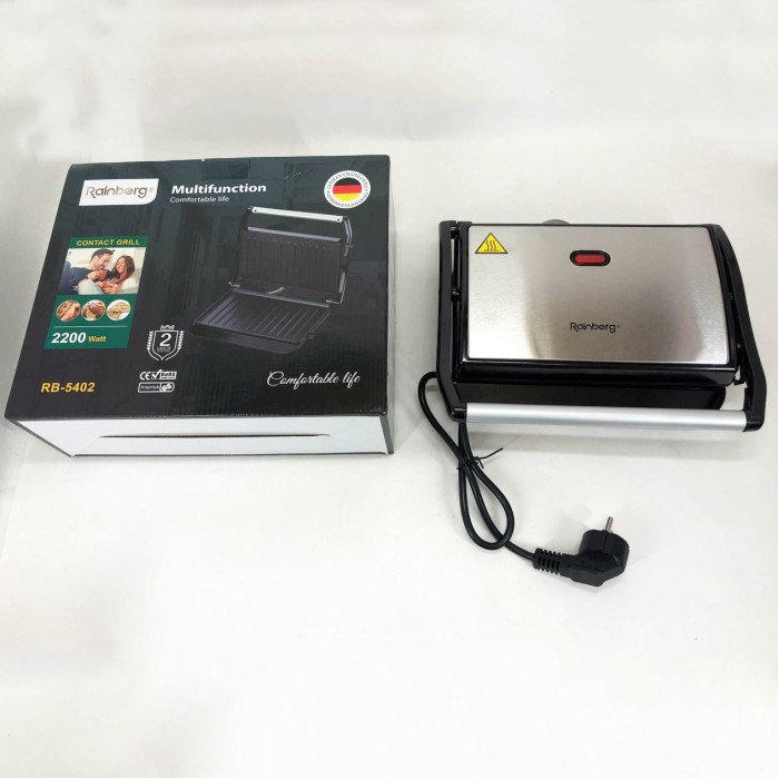 Контактний домашній електричний гриль Rainberg RB-5402 2500 Вт