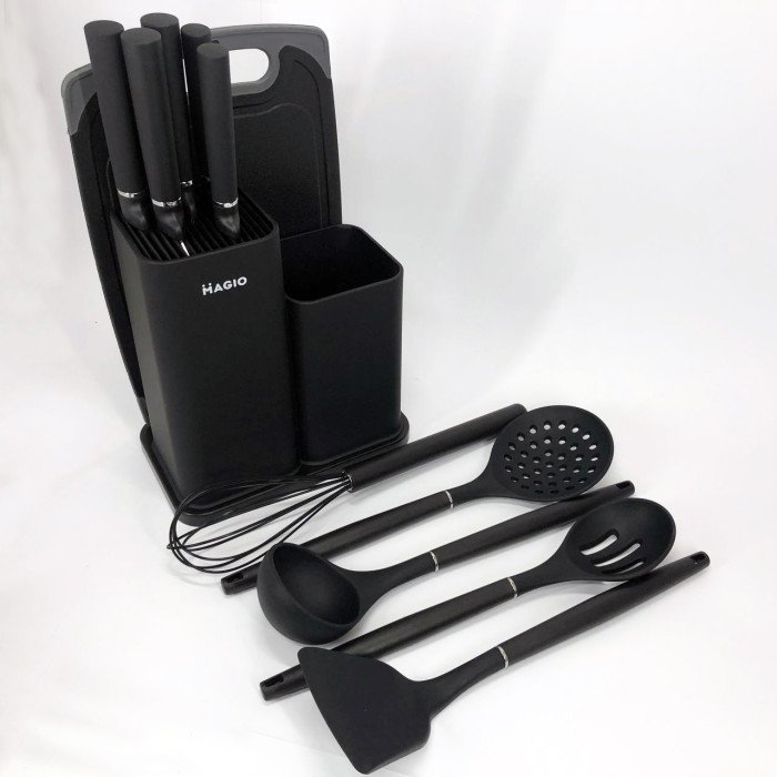 Набір силіконових кухонних речей Magio MG-1097B набір ножів лопаток 12 предметів