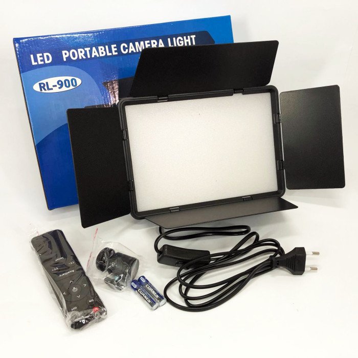 Професійне відеосвітло LED LIGHT RL-900 35W з пультом 3000k-6500k, Прямокутне студійне світло