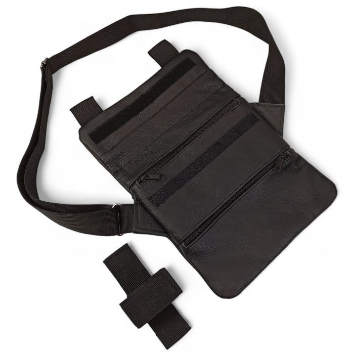 Набір 2В1. Шкіряна сумка з кобурою + ліхтарик професійний POLICE BL-X71-P50