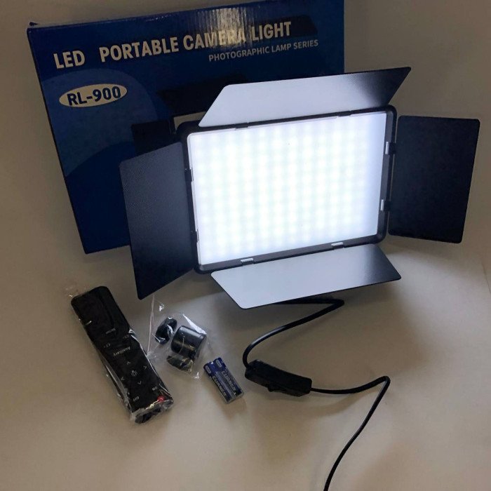 Професійне відеосвітло LED LIGHT RL-900 35W з пультом 3000k-6500k, Прямокутне студійне світло