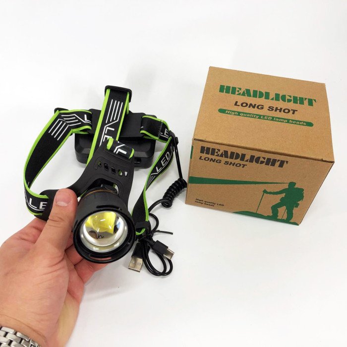 Ліхтарик налобний Bailong BL-A13-3-P360, Ліхтарик налобний потужний, Налобний прожектор