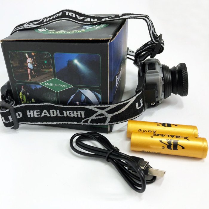 Ліхтар налобний Police Водостійкий BL-W002 XPE датчик руху, Ліхтарик налобний потужний, Головний ліхтарик